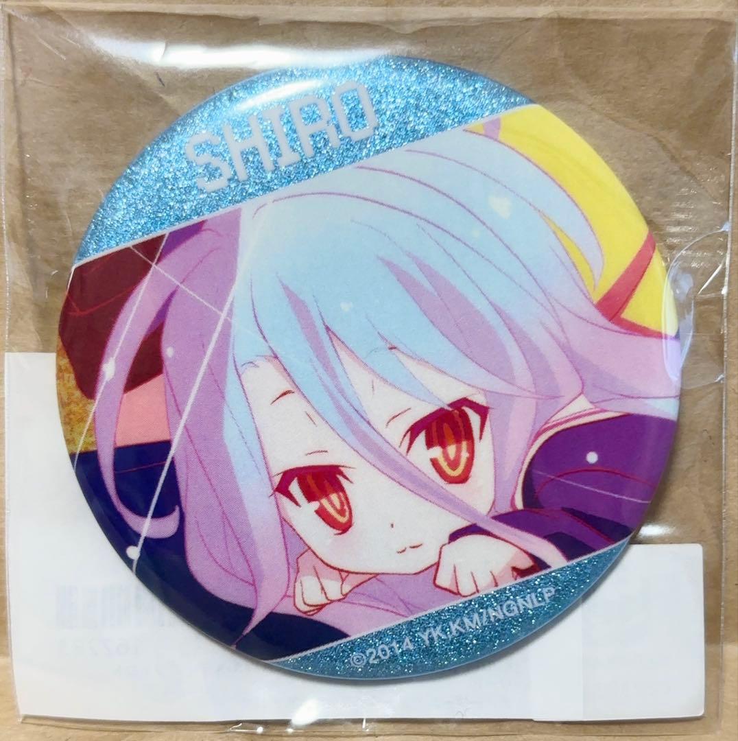 ノーゲーム・ノーライフ オンラインくじ E賞 グリッター缶バッジ 白 D