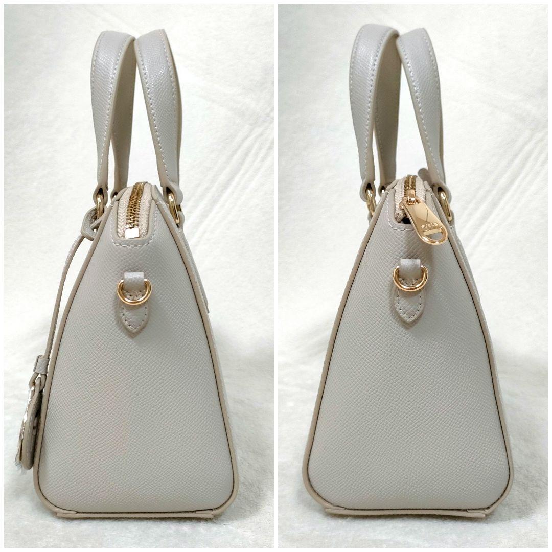 ☆未使用品☆フルラ ミネルヴァ S サッチェル グレージュ 2way