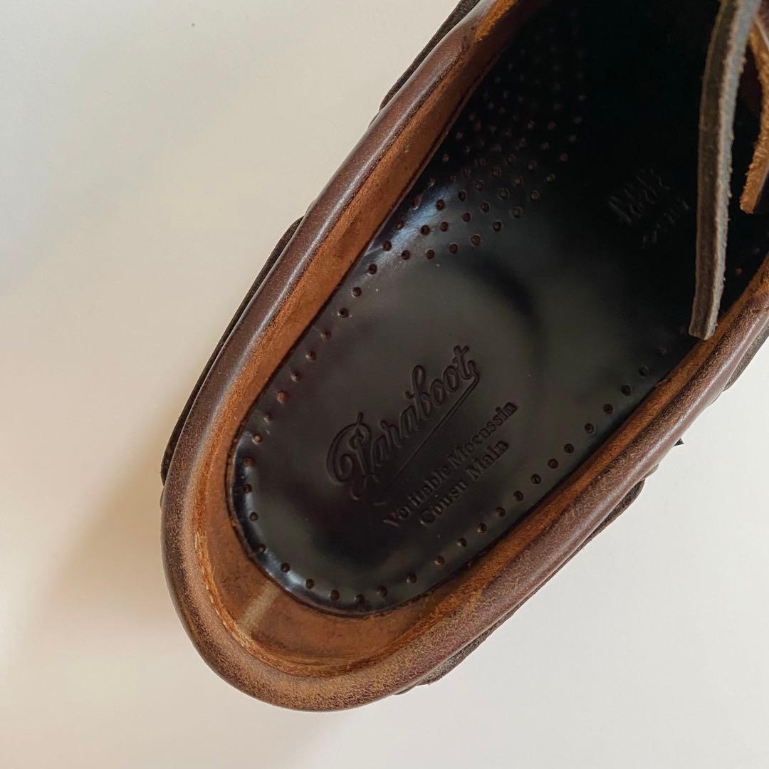 美品 paraboot birth マロン 6H デッキシューズ バース - メルカリ