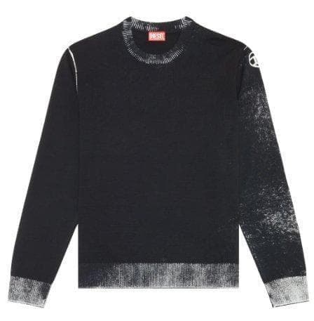 DIESEL 美品近年モデル グレン期長袖ニットセーター DIESEL (ディーゼル) ニット 長袖 スキッパーカラー セーター