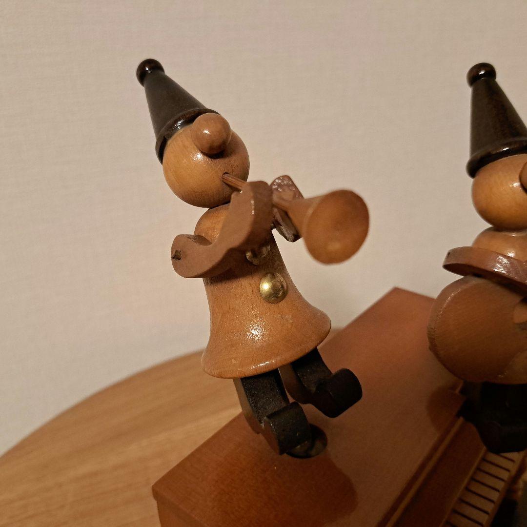 サンキョー 木製からくりオルゴール 3人の音楽隊 - メルカリ