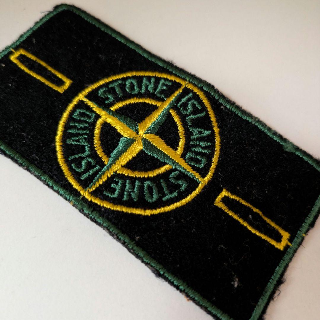 Stone 　グリーンエッジワッペン 希少】80年代 stone island ストーンアイランド ヴィンテージ グリーン