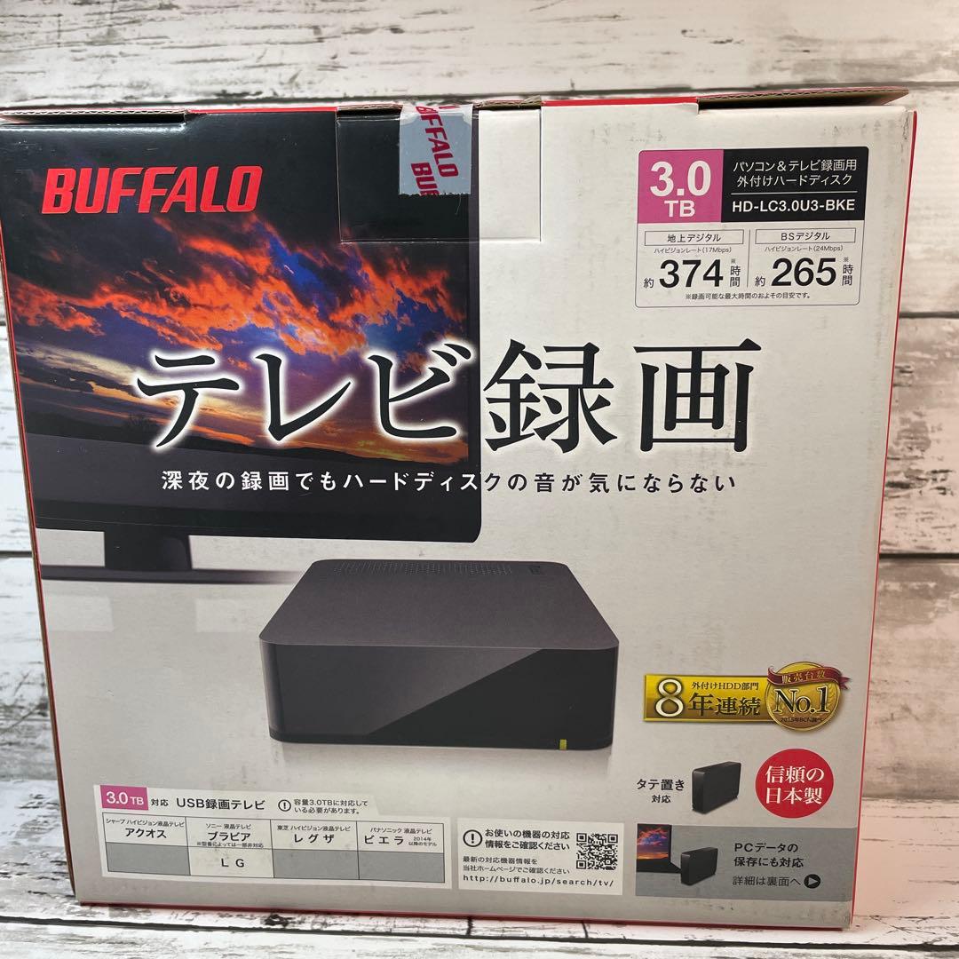 BUFFALO 外付けハードディスク HD-LC3.0U3-BKF 3.0TB②