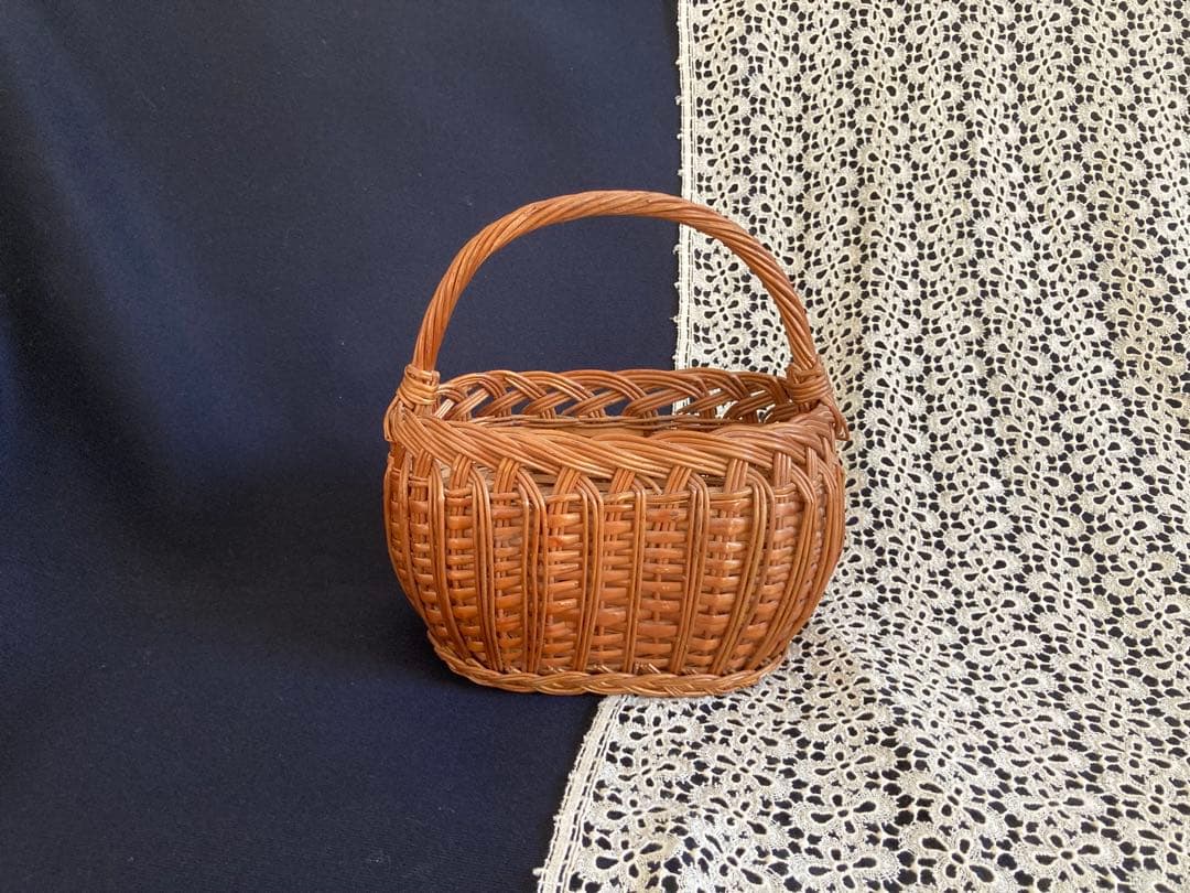 フランスアンティーク ミニチュア ドール用パニエ・かご・バスケット アンティーク バスケット パニエ | フランス ドールパニエ 人形用の