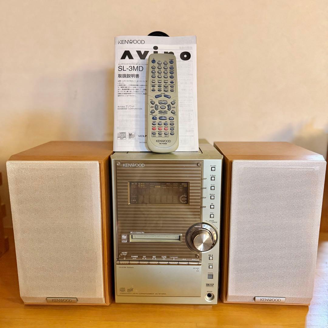 KENWOOD SL3MD 2003年製　コンポ　完動品 プレーヤー KENWOOD ケンウッド RXD-SL3MD ミニコンポ 2003年製 リモコン・ 説明書
