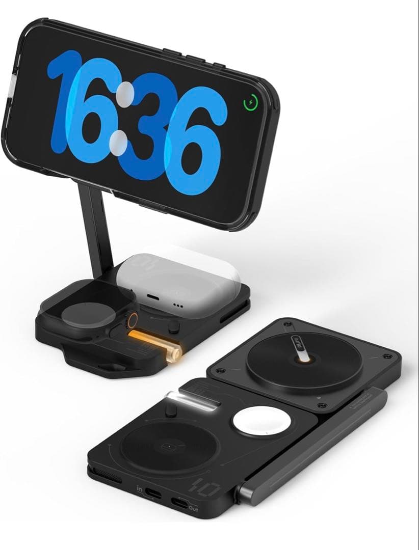 Aulumu M01 4in1 ワイヤレス充電器 AULUMU M01 4-in-1 Folding Wireless Charging Station | MagSafe