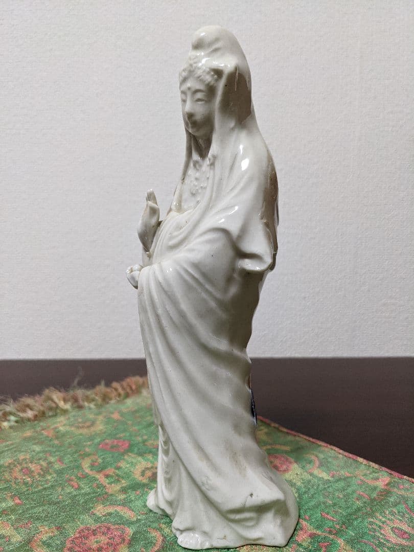⭐高橋道八造 珍品！遺品 極めて稀 仏教美術 白磁 観音菩薩立像 仏像 骨董品 ⭐高橋道八造 珍品！遺品 極めて稀 仏教美術 白磁 観音菩薩立像 仏像