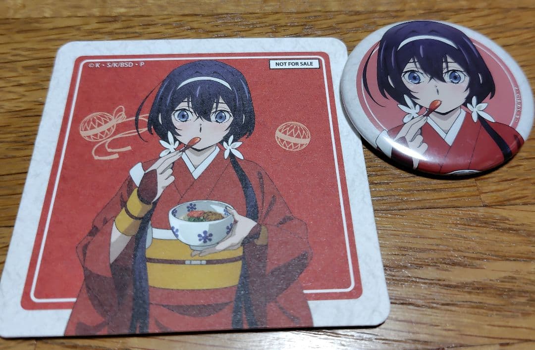 文豪ストレイドッグス 缶バッジ コースター 泉鏡花 だし茶漬けえん