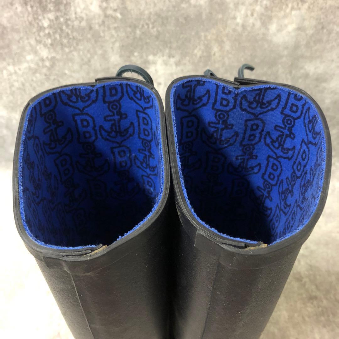 フォロー割□AIGLE BLUEBLUレインブーツ ネイビー ハリランH.R.M