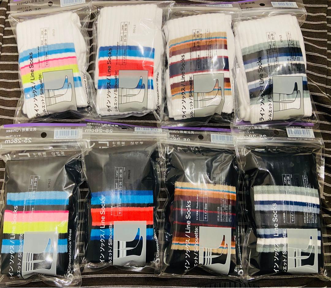 ファミマ ラインソックス 靴下 8足 25〜28cm 25年 春夏秋冬 - メルカリ
