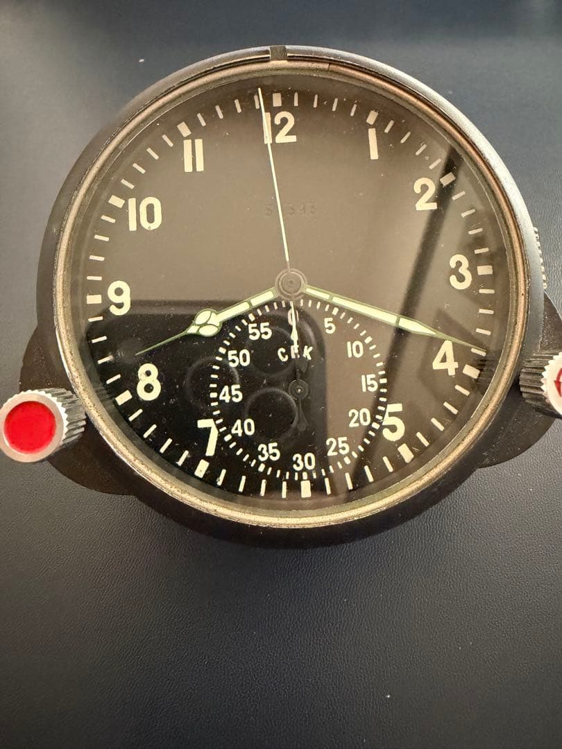 MiG 1970年製 ソビエト軍 ソ連　航空機 コックピット 時計 赤軍 MiG 1970年製 ソビエト軍 ソ連航空機 コックピット 時計 赤軍