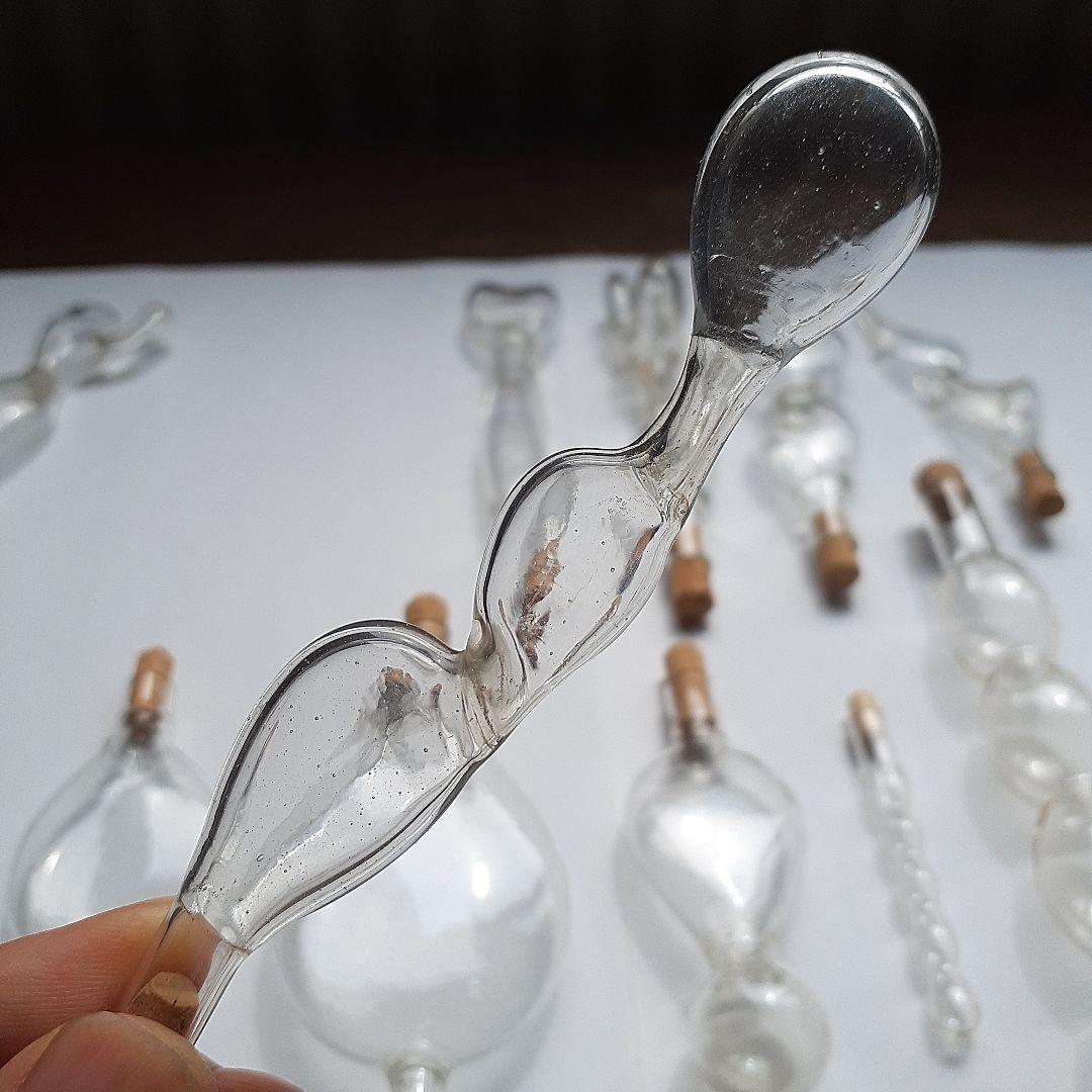 ゴム風船型N アンティーク硝子 昭和レトロ レトロ雑貨 とろとろガラス