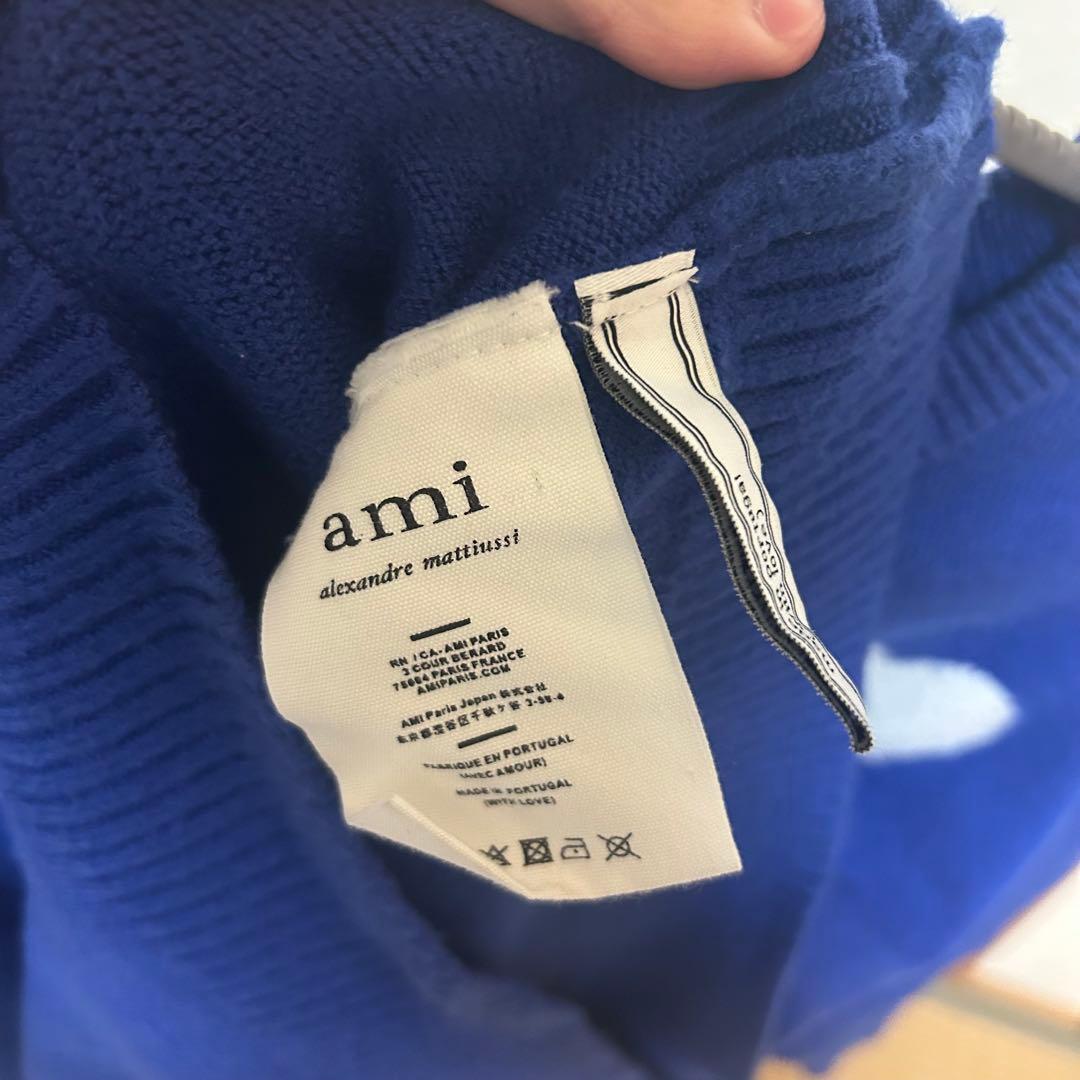 Ami Paris アミパリス ブルー M ニット セーター - メルカリ