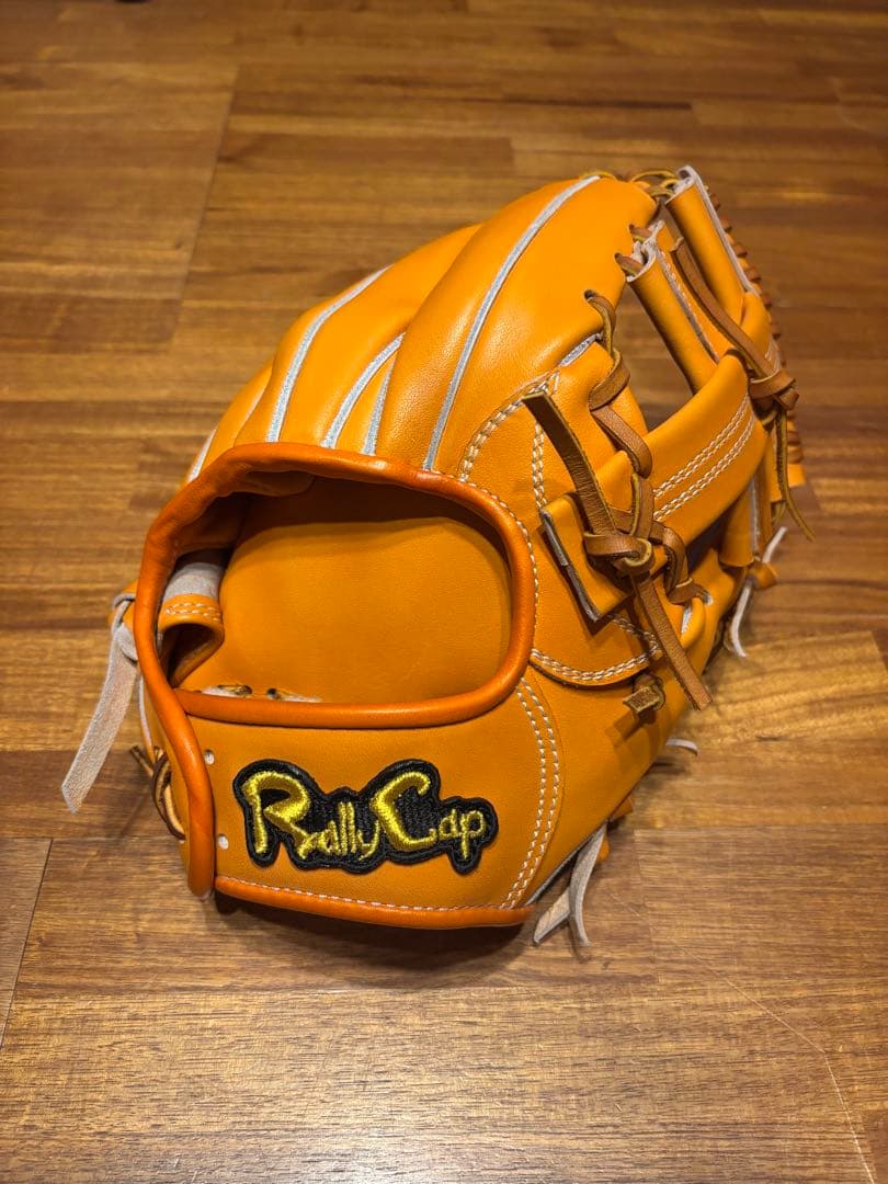 Rally Cap 硬式　内野手　グローブ RallyCap 硬式グローブ 約27cm スカイブルー 土手紐無 軟式兼用グラブ