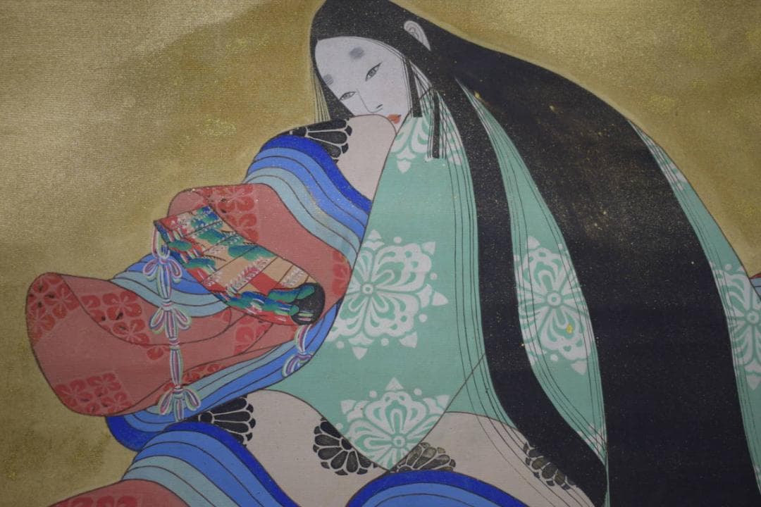 模写/鏑木清方/紫式部/画賛/盆栽/人物図/布袋屋掛軸HJ-31 模写/鏑木清方/紫式部/画賛/盆栽/人物図/布袋屋掛軸HJ-31 - メルカリ