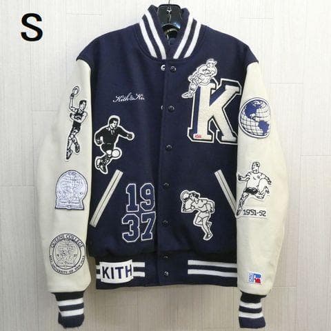 KITH キス キース CUNY スタジャン スタジアムジャンパー S ネイビー