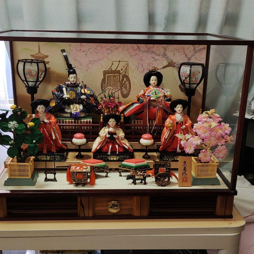 伝統的雛人形・ひな人形・木目込・双葉・一秀作・葵雛・親王飾り・屏風