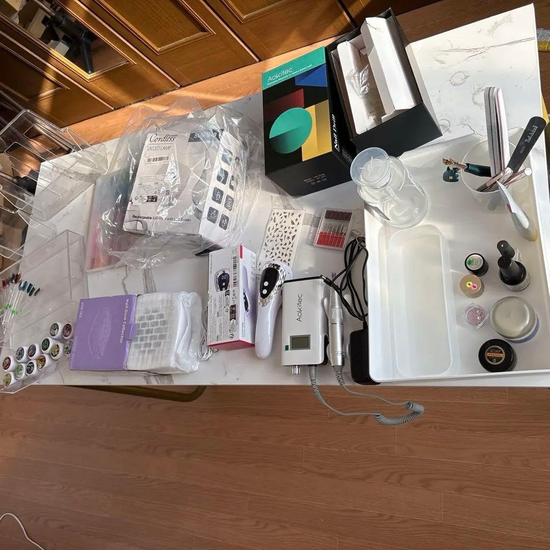 ✴️早い者勝ち❗️✴️充電式ネイルライト+マシン、ハンディライト集塵機全部まとめて❗️✴️ Amazon.co.jp: ネイルライト ハンディ 15W 5LEDs 充電式 ネイル