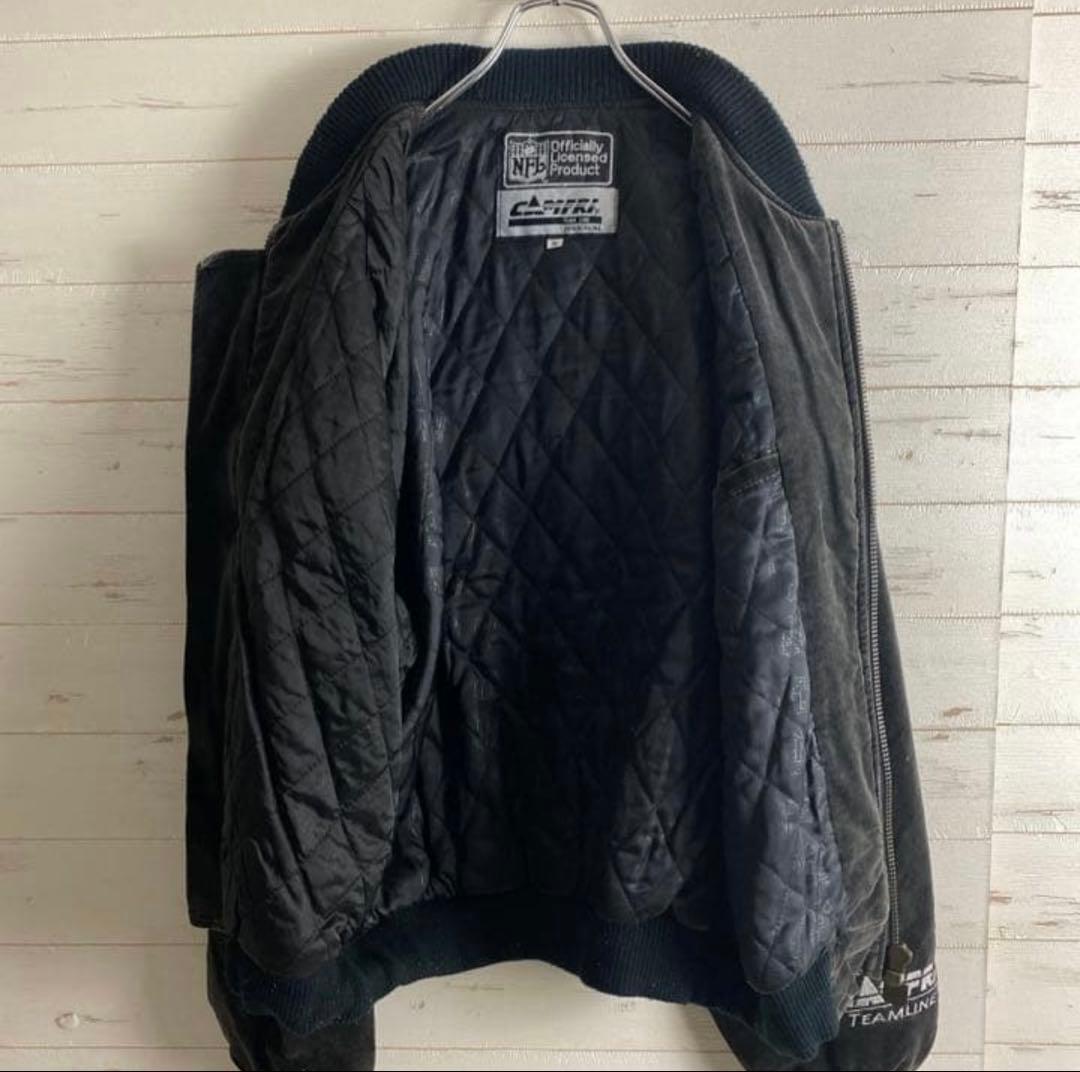 な*き様 《超希少品》NFL レイダース☆ブルゾン　刺繍ロゴ　チームロゴ　ベロア