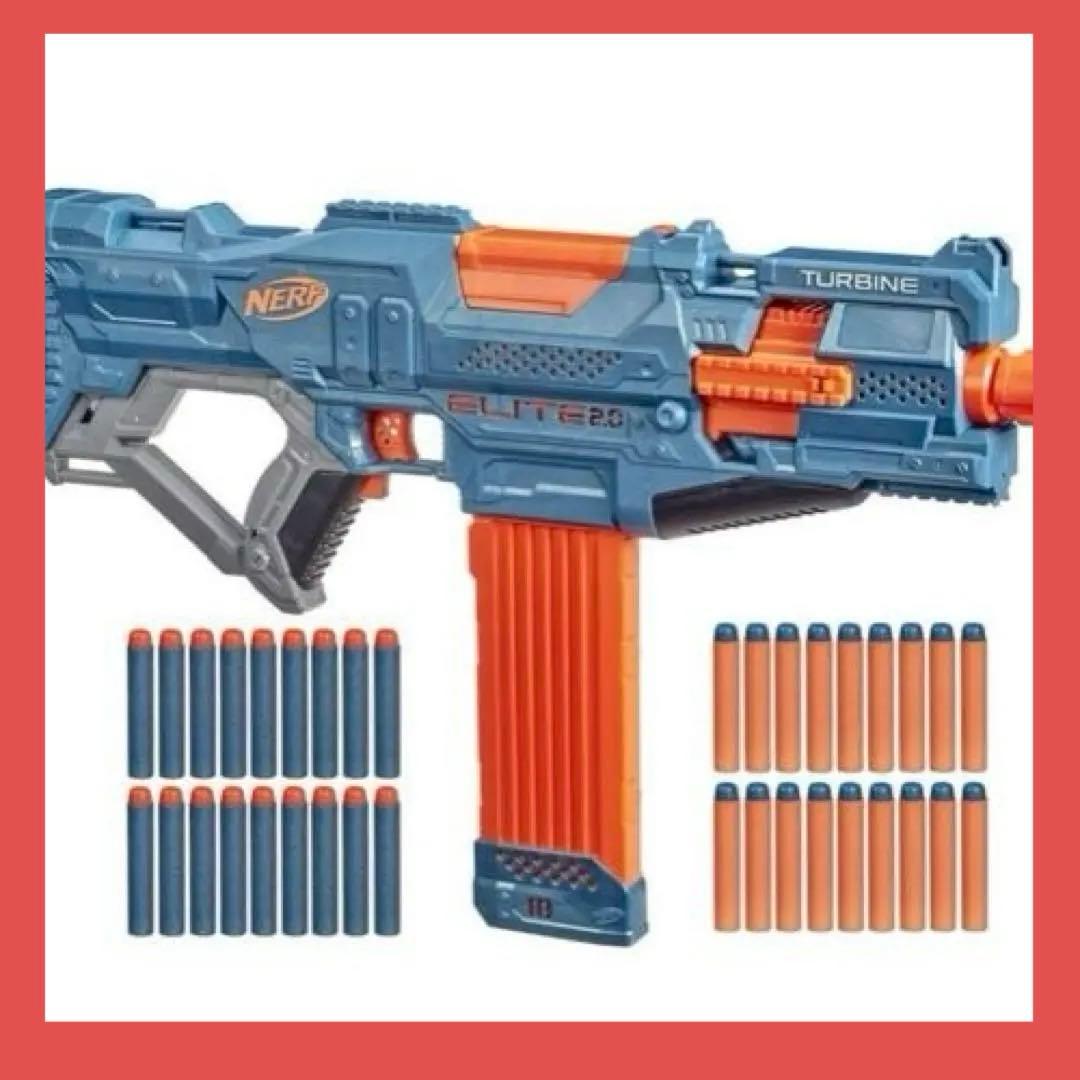 美品　【NERF】ナーフ エリート2.0 電動フルオート　+ターゲット9 ナーフ エリート2.0 タービン電動ブラスター、ナーフ公式エリート