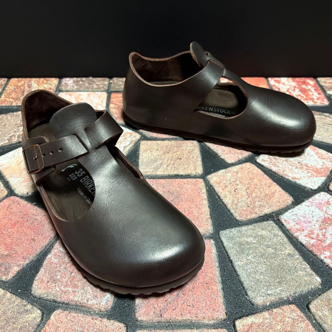 極美品　ビルケンシュトック　サンダル　22.5cm サボ　Tストラップ　ブラウン