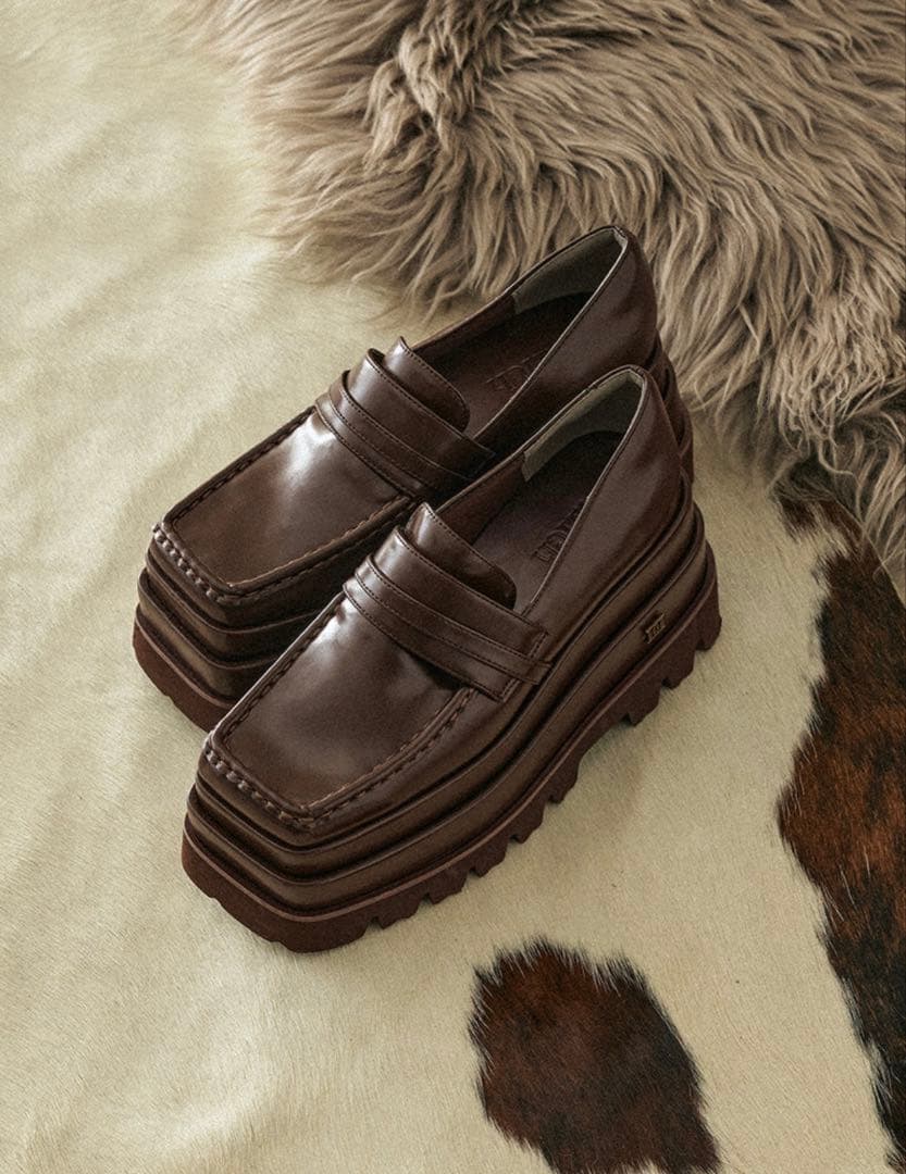 ダーリッチ プラットフォーム ローファー L ダーリッチ Darich プラットフォームローファー （ブラック