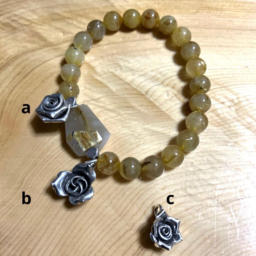 アメジストとモリオンカレンシルバーの薔薇、タイチンルチル