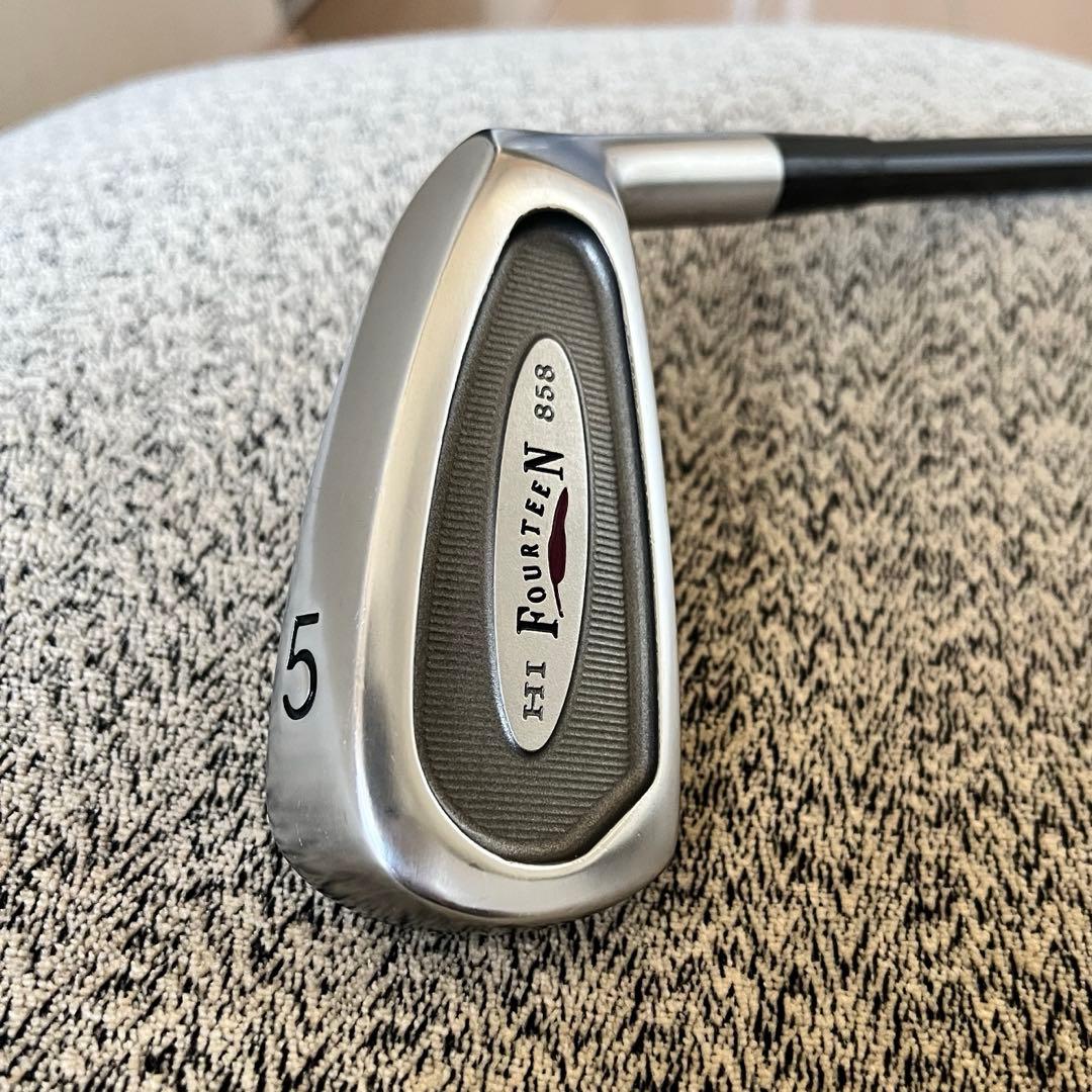 美品フォーティーン HI-858 中空5番アイアン ユーティリティ 硬さR 名