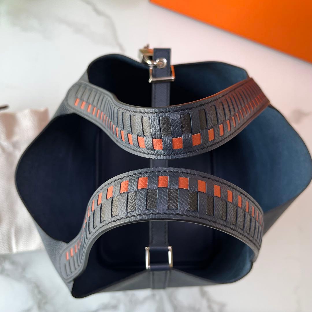 HERMES ピコタン MM トレサージュ ダークネイビー ヴォーエプソン