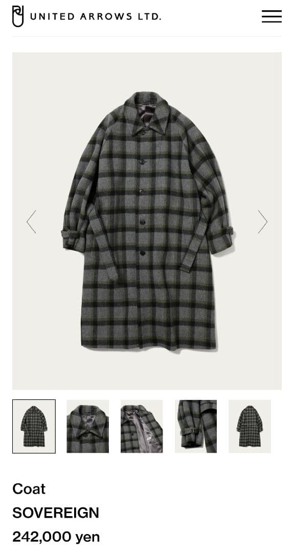 SOVEREIGN】Joshua Ellis ユナイテッドアローズ М コート - メルカリ