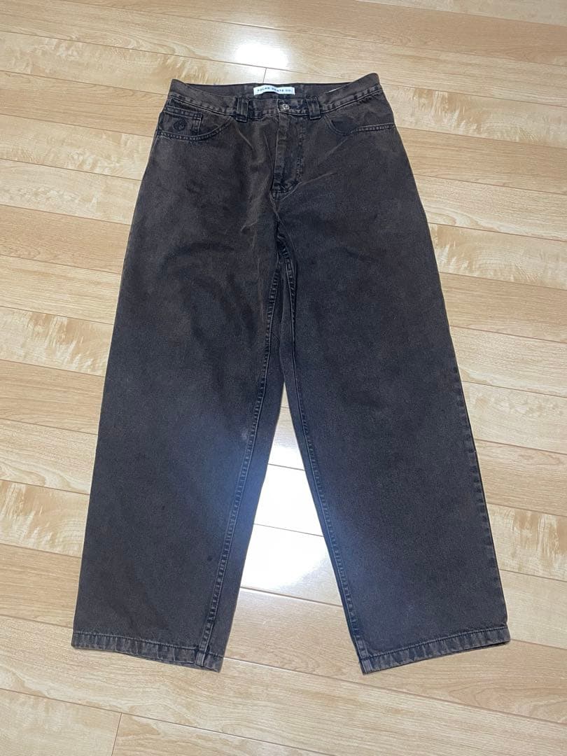 polar skate co big boy Mサイズ　ブラックブラウン Polar Skate Co Big Boy Jeans Brown Black at BAY66 Skate Shop