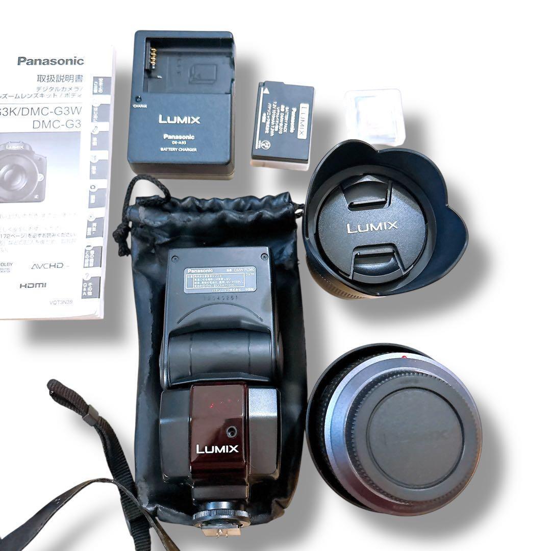 Panasonic LUMIX DMC-G3 レンズ2本セット フラッシュ付 - メルカリ