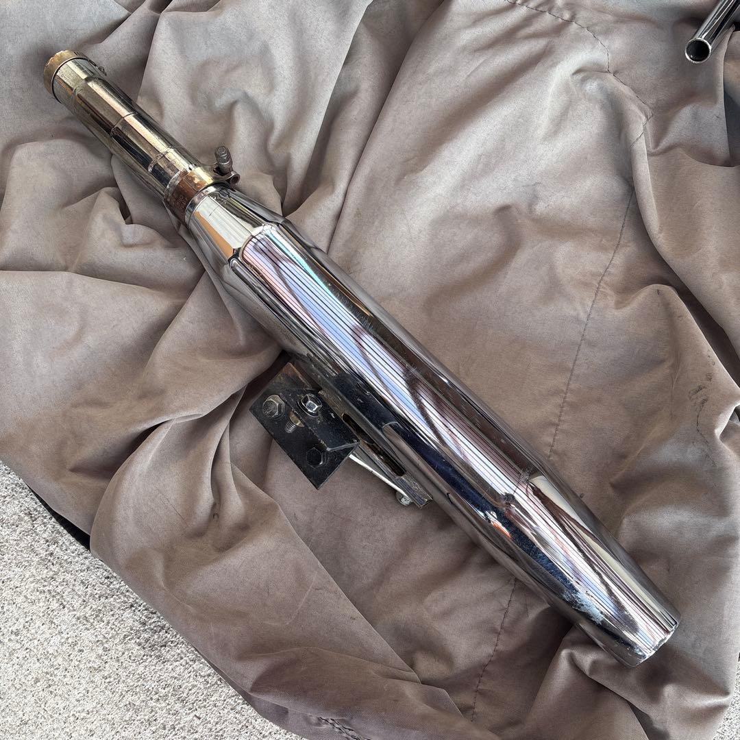 B*b様 ヤマハ　sr400 500 ハーレーマフラー　ワンオフステー　ショート B*b様 ヤマハ sr400 500 ハーレーマフラー ワンオフステー ショート B