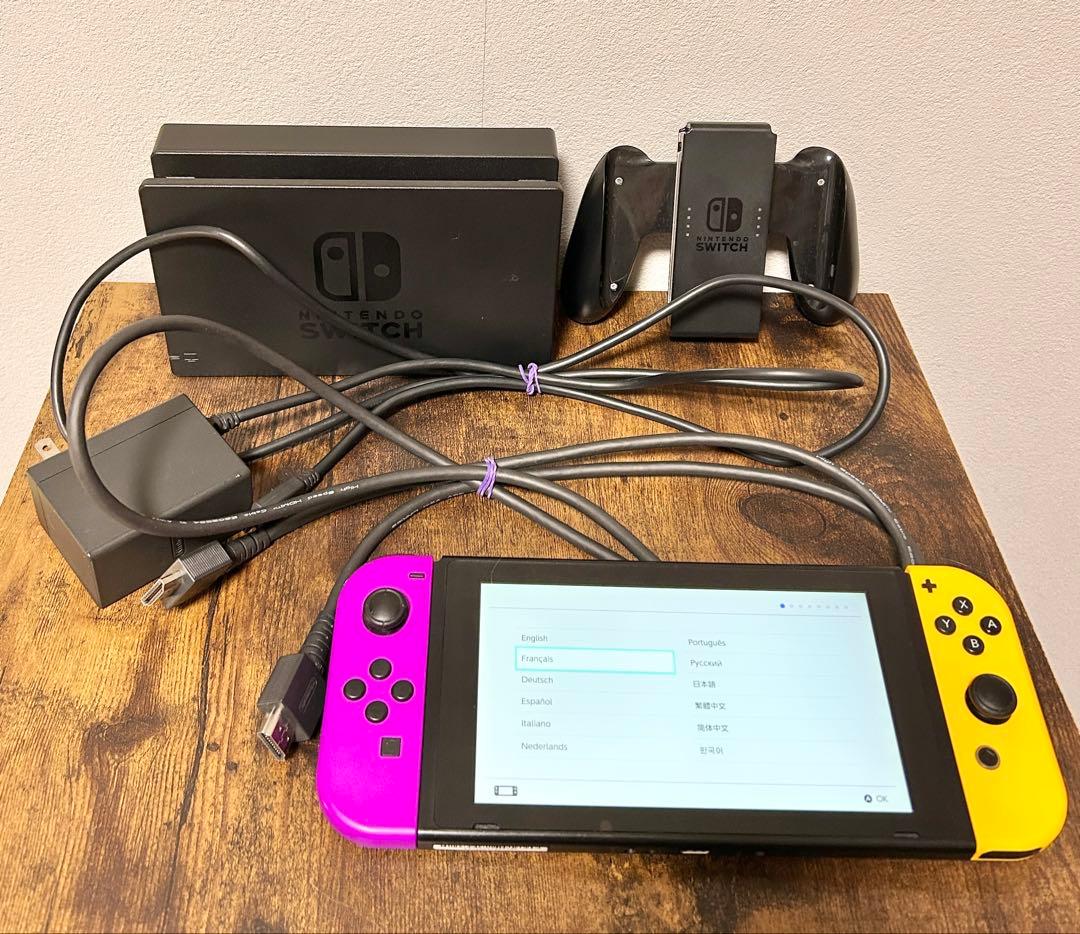 Nintendo Switch 本体 紫/黄色 Joy-Con 各種付属品 Amazon.co.jp: 【任天堂純正品】Joy-Con(L) ネオンパープル/(R) ネオン