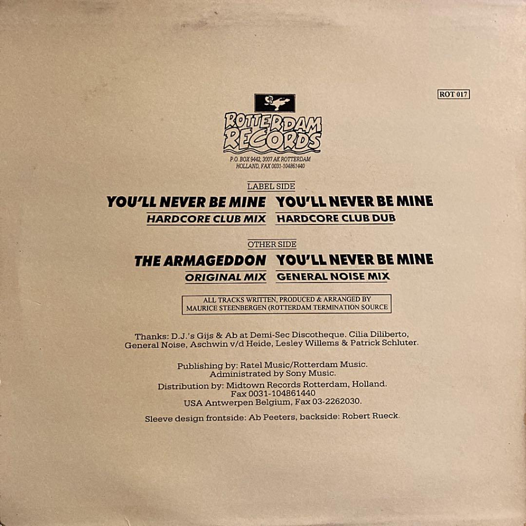 YOU'LL NEVER BE MINE／ARMAGEDONジュリアナテクノ