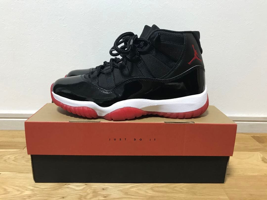 CTB　NIKE AIR JORDAN 11 RETRO Bred Nike Air Jordan 11 Retro 2019 Bred Black Red 378037-061 Men's Size