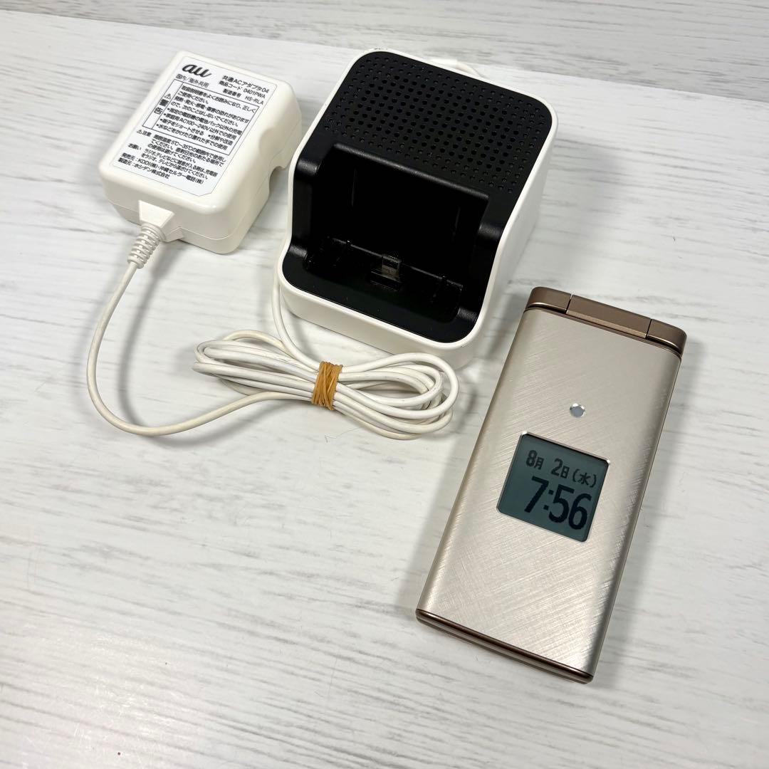 美品☆au KYF38 かんたんケータイ シャンパンゴールド ガラケー - メルカリ