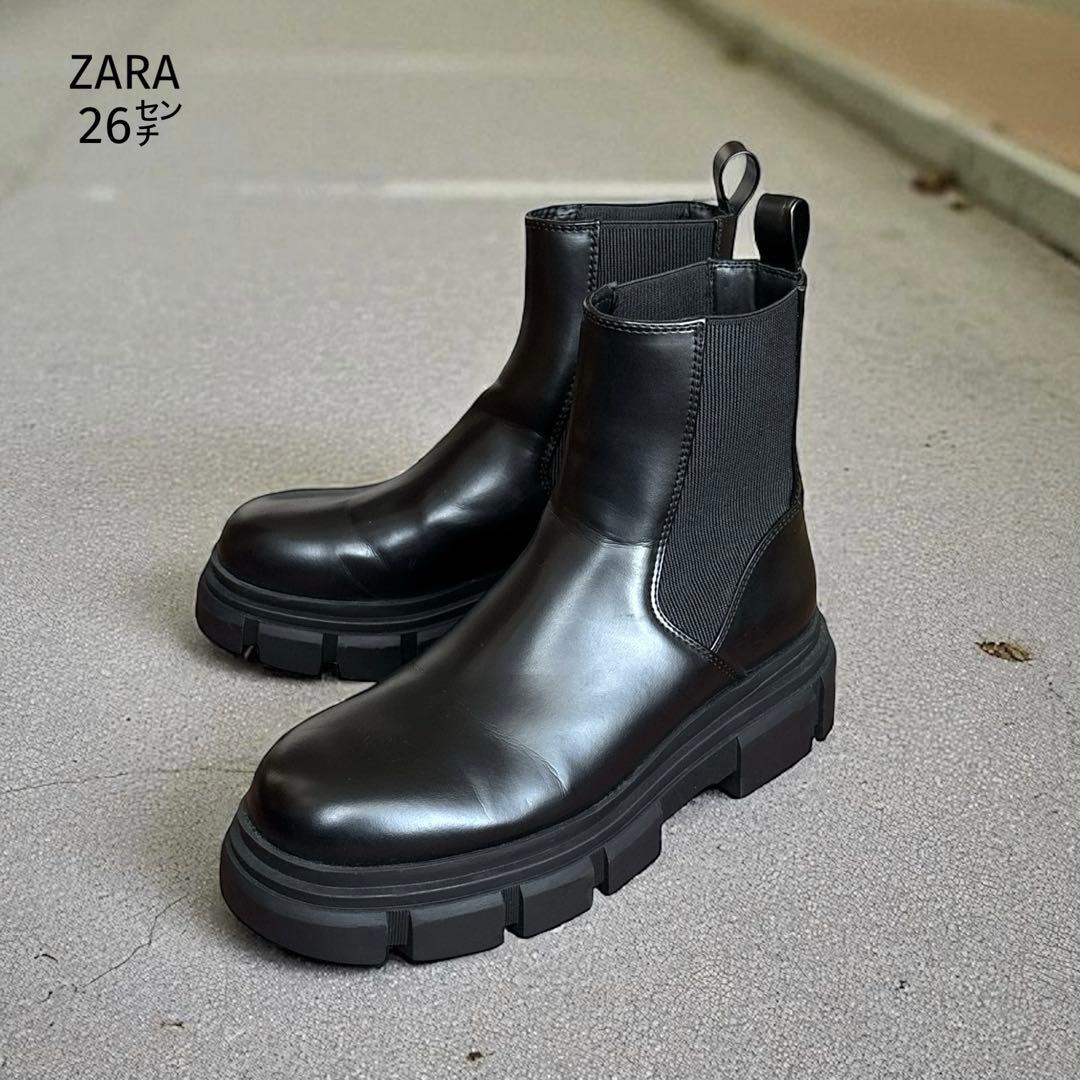訳あり美品✨ ZARA ザラ サイドゴアブーツ （26㌢） チェルシーブーツ