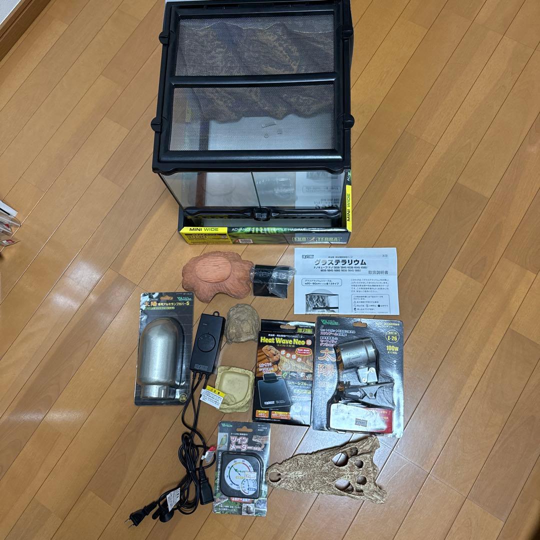 グラステラリウム 3030新品未使用飼育ケージセット　美品 GEX（ジェックス） 爬虫類ケージ エキゾテラ グラステラリウム