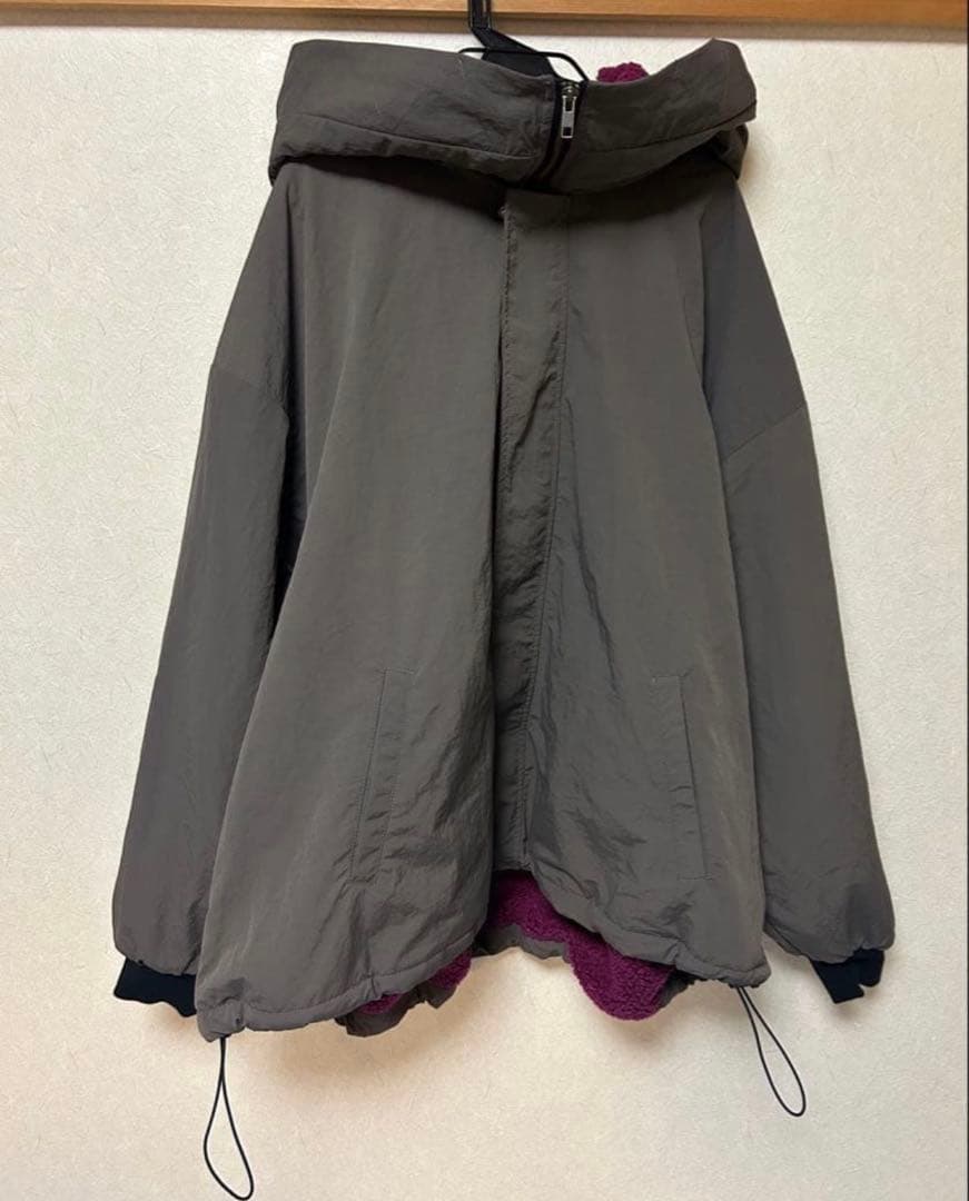 Jih Nunc(ジーヌンク)裏ボアナイロンビックフードジャケット Jih Nunc（ジーヌンク） ナイロンジャケット mj10141- 裏ボアナイロン