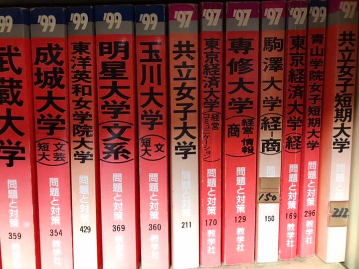 1990年代　赤本バラ売り　首都圏中堅私大　大学入試資料 1990年代 赤本バラ売り 首都圏中堅私大 大学入試資料 1990年代 赤本