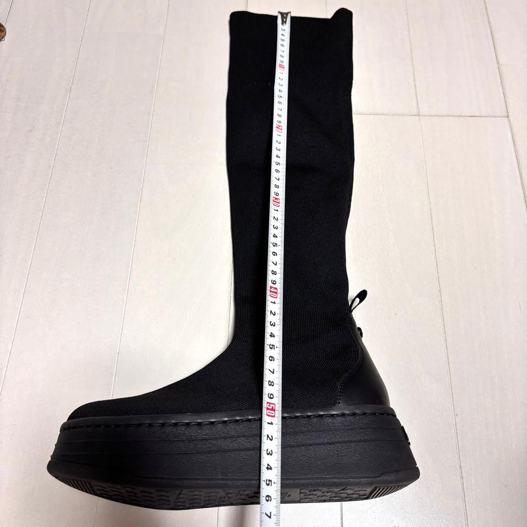 未使用品 +diana ニーハイブーツ ニット素材 撥水加工 24.5cm
