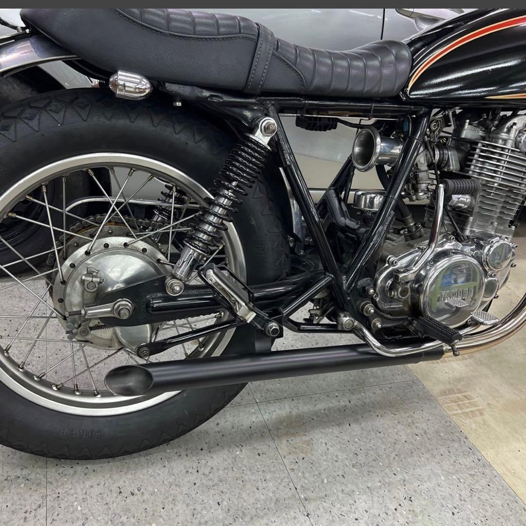 ワンオフ SR400 ショート菅 ドラッグパイプスラッシュカットマフラー