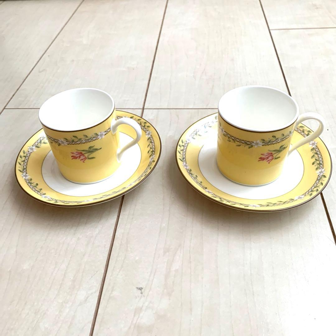 Tiffany ティファニー ピンク チューリップ イエロー カップ ソーサー