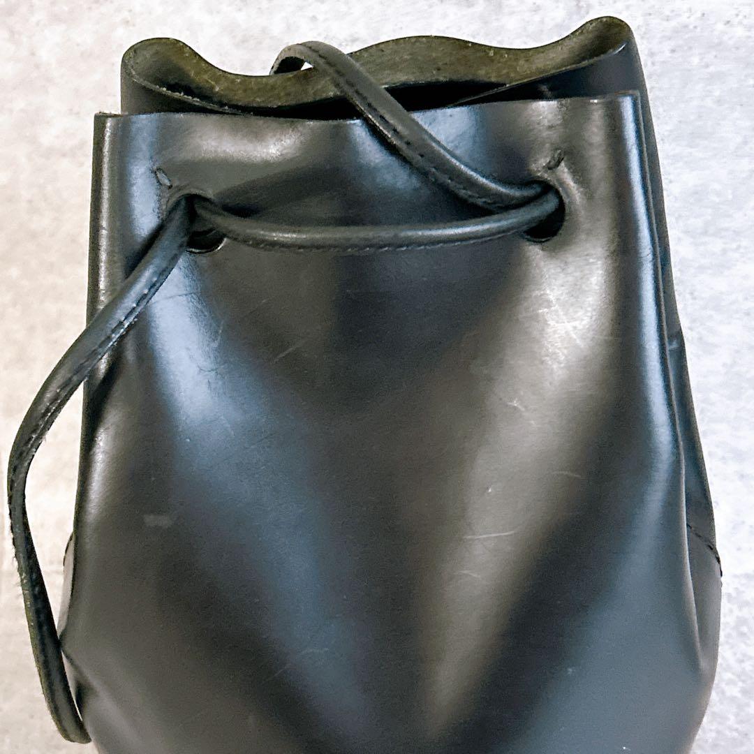 エバゴス ebagos カゴバッグ オイルショルダー 鏡付き 紅籐 レザー