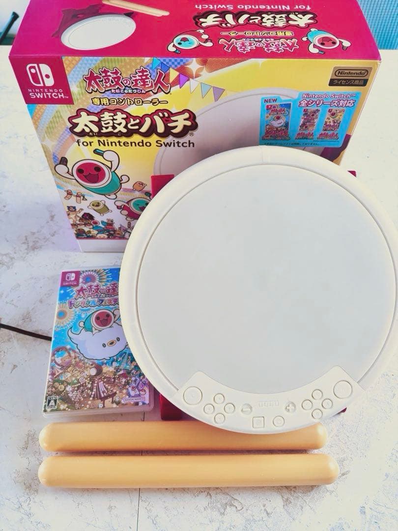 任天堂ライセンス商品 太鼓の達人ドンダフルフェスティバルと太鼓とバチセット Nintendo Switch 【セット商品】太鼓の達人 ドンダフルフェスティバル