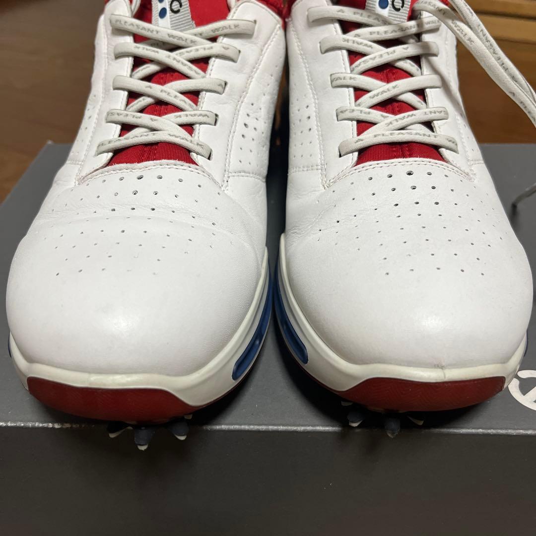 ECCO エコー　ゴルフシューズ ホワイト/レッド　25.5cm