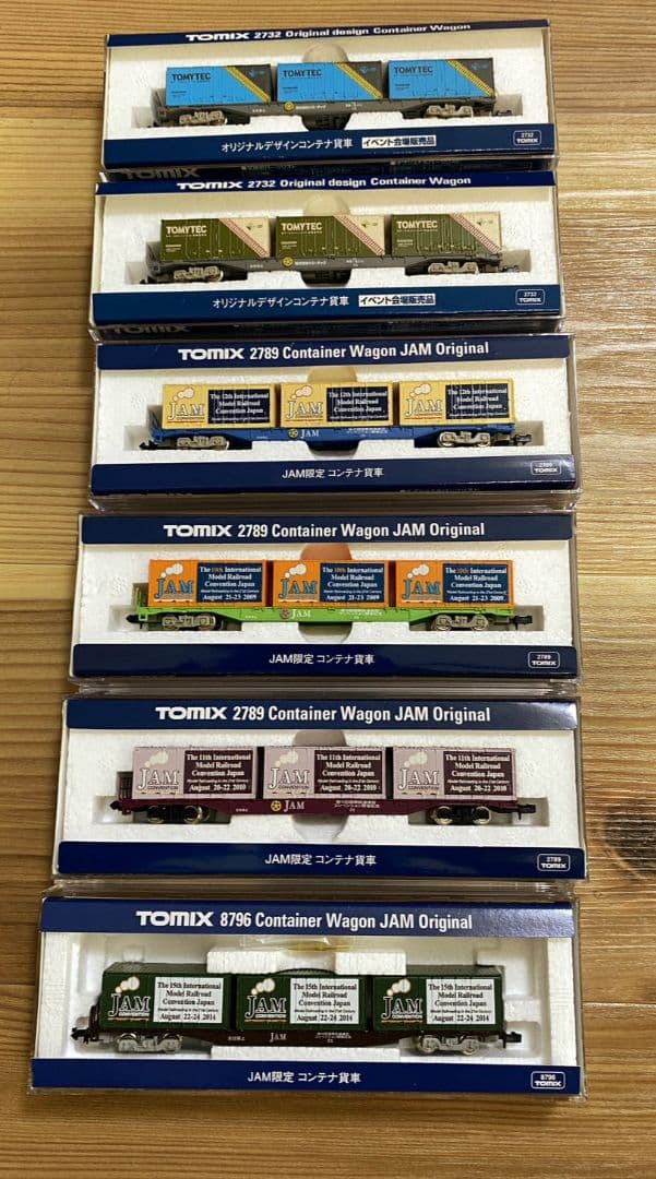 TOMIX イベント限定　オリジナル貨車　単品6両セット JAM限定 公式]鉄道模型(2789JAM限定 コンテナ貨車 (第5回 JAM限定))商品詳細