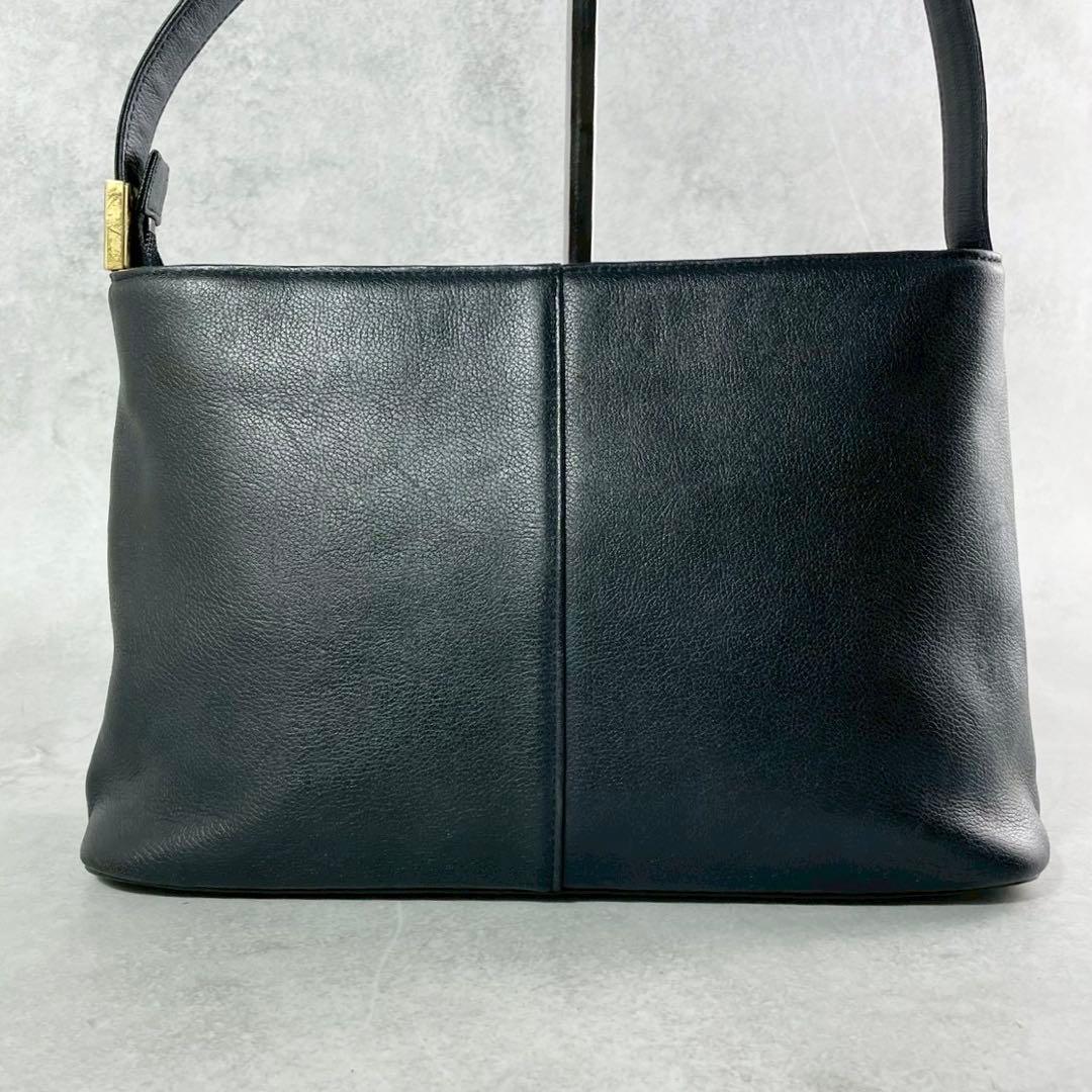 美品✨バーバリー ワンショルダー ノバチェック ブラック レザー