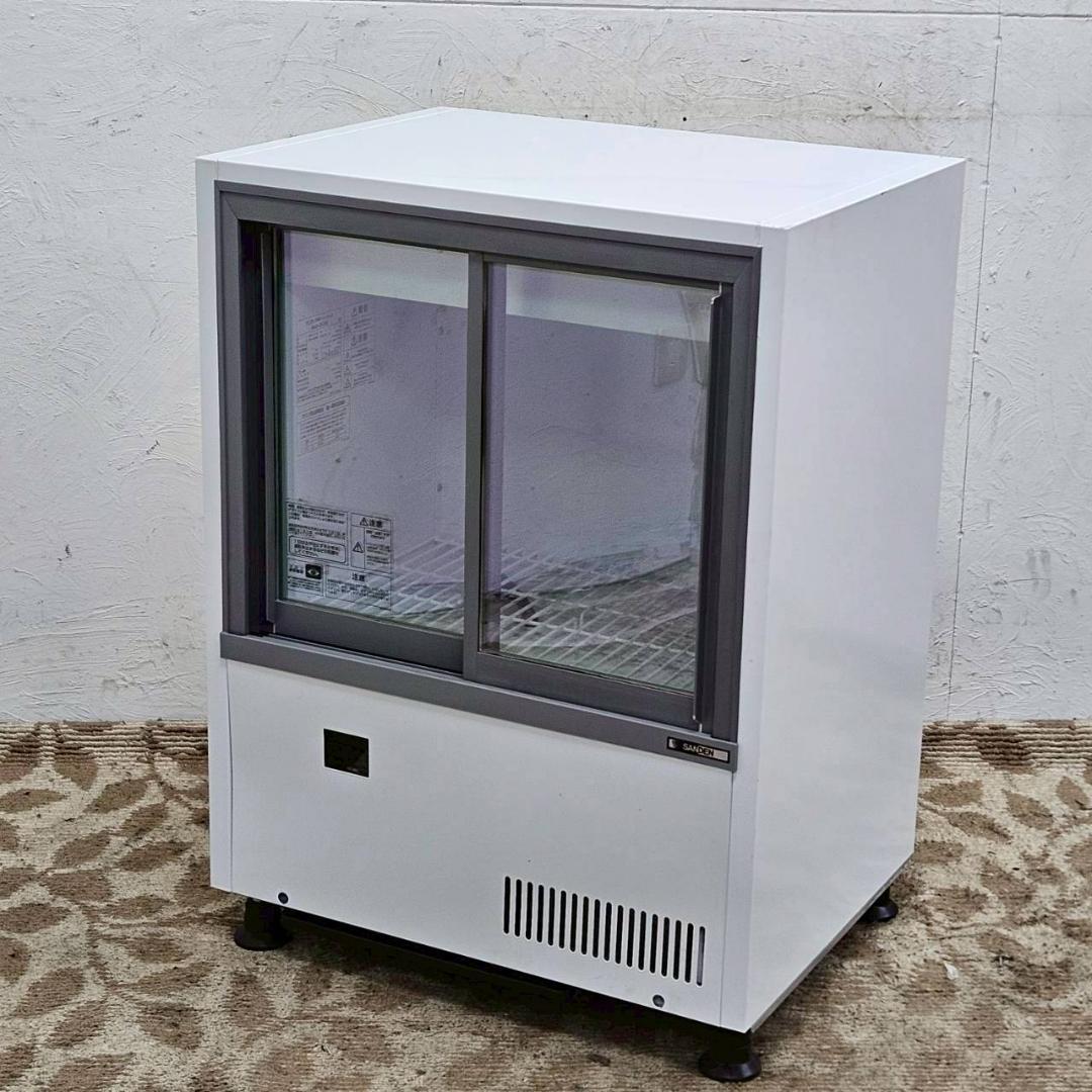 サンデン 冷蔵ショーケース MUS-0608X 24年製 奥行450mm 業務用 サンデン MUS-0608X|スライド扉・薄型・450mm以下|小型冷蔵ショー